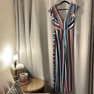 Multicolor Retro (backless) Jumpsuit